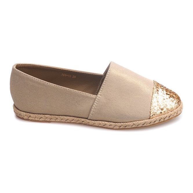 Vászon Espadrilles 761-1 Khaki cipők sokszínű zöld