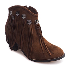 Kombinált csizma Fringe Boho 99-105 Camel barna Kombinált csizma Fringe Boho 99-105 Camel barna