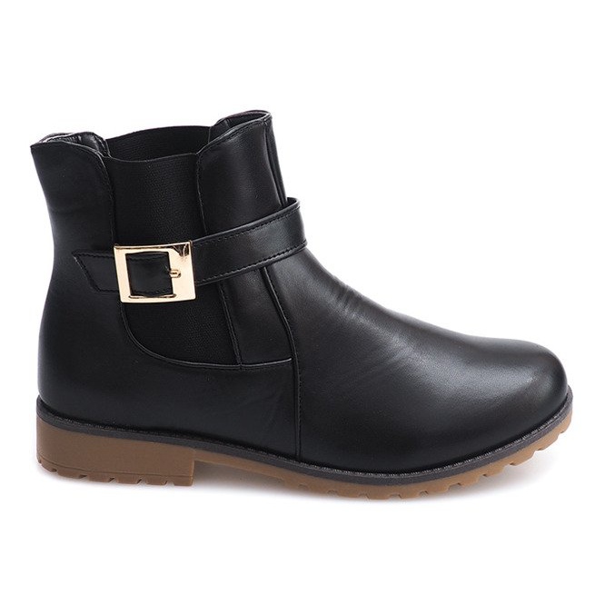 Csizma gumival és csatszőrrel E598 fekete zöld Csizma gumival és csatszőrrel E598 fekete zöld