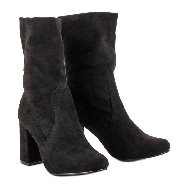 Super Mode Felcsúsztatott csizma a poszton fekete