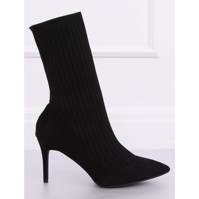 Fekete csizma zokni felső fekete T5033 fekete