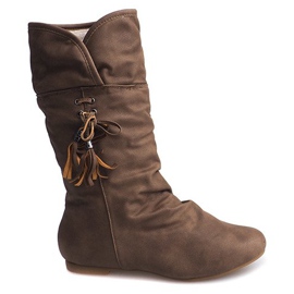 Meleg csizma Saszki XQ38 Khaki színű csizma zöld