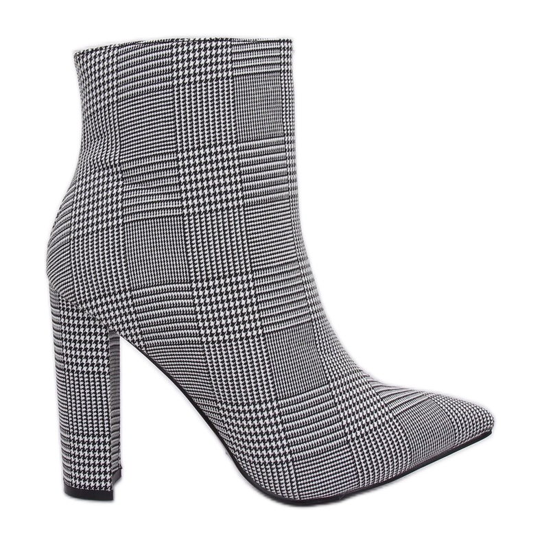 Fekete magas sarkú csizma NS053P Houn Dstooth