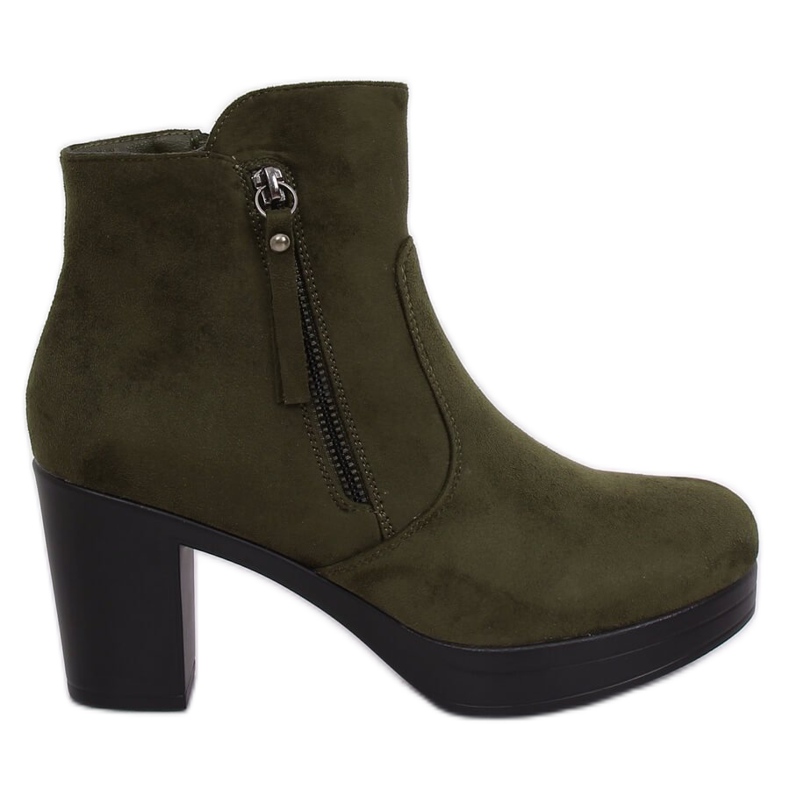 Zöld magas sarkú csizma 8B882 Zöld