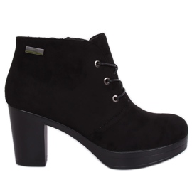 Fekete magas sarkú cipő 8B883 Fekete