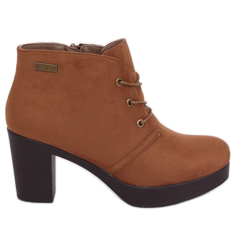 Magas sarkú cipő 8B883 Khaki barna