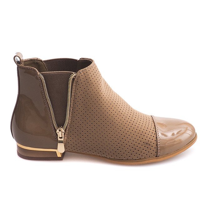 Áttört csizma 60865-2 Khaki sokszínű zöld