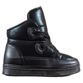 RTX WALK Hócsizma kristályokkal fekete