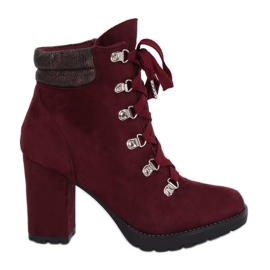 Barnásbarna fa csizma 8992 Wine Red piros