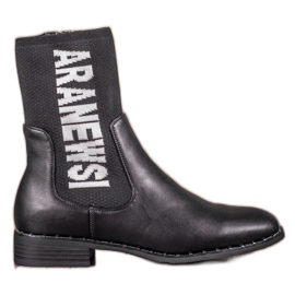 VINCEZA magas csizma fekete