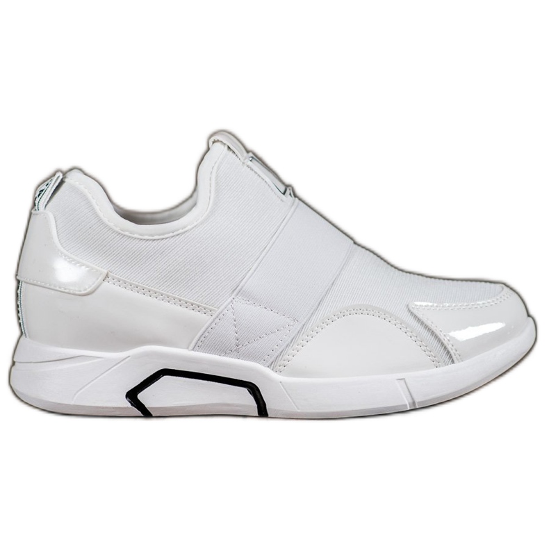 Ideal Shoes Divat Slip-On Cipők fehér