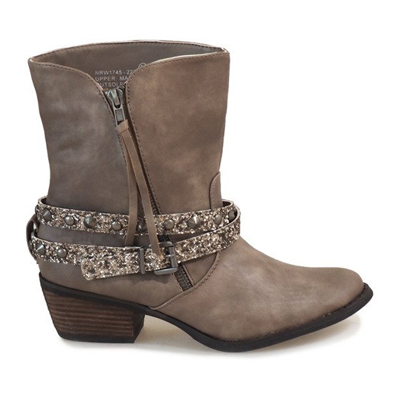 Bézs színű cowboycsizma NRW1745-277 szürke