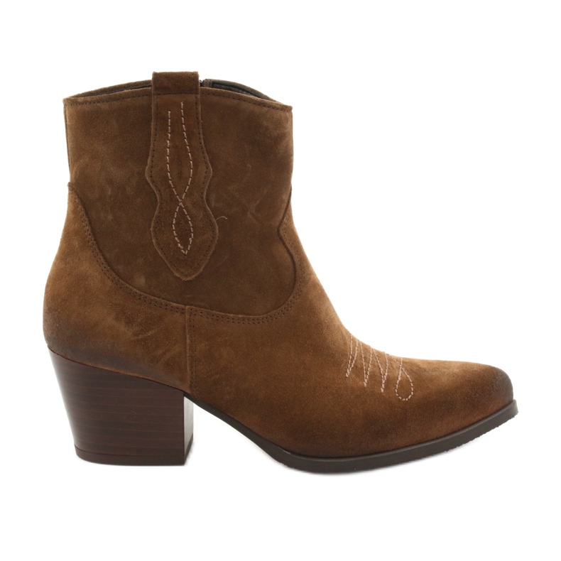 Gamis 3837 velúr cowboy csizma barna