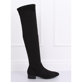 Fekete combmagas csizma fekete RB34P fekete