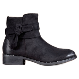 S. BARSKI Velúr csizma íjjal fekete S. BARSKI Velúr csizma íjjal fekete