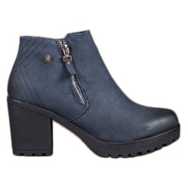 SHELOVET Navy Blue csizma a platformon kék