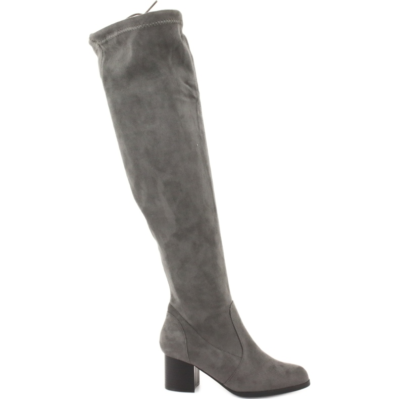 M.Daszyński Térd feletti velúr csizma szürke