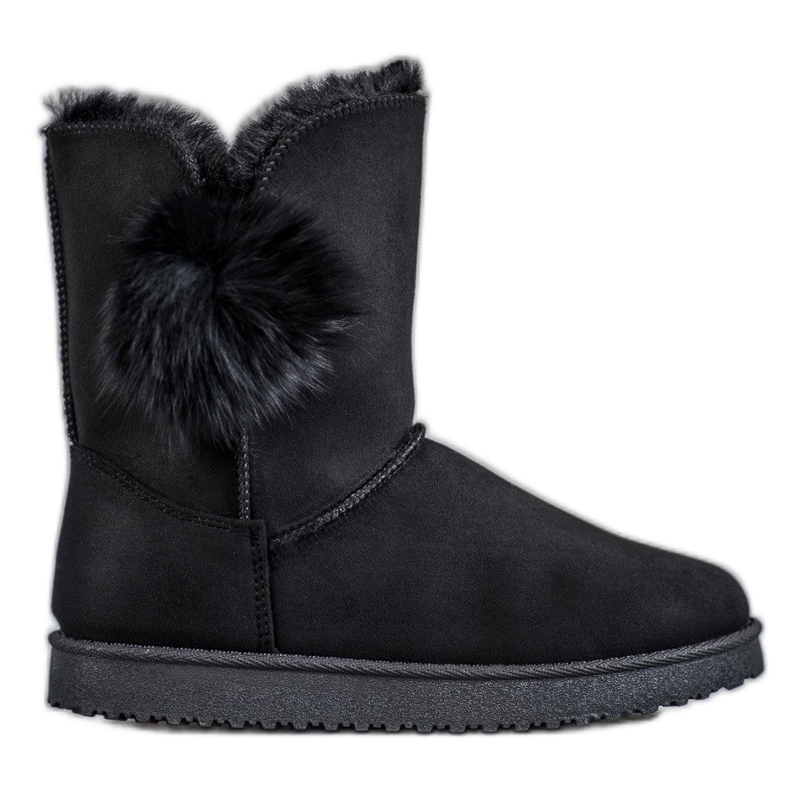 SHELOVET Mukluki Pompommal fekete