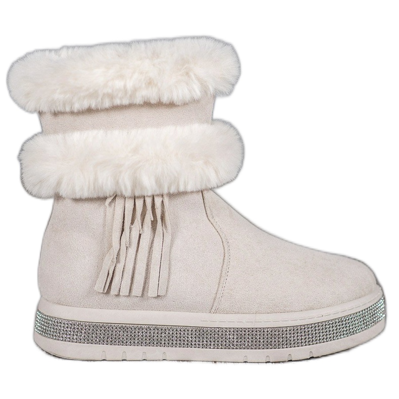 SHELOVET Hócsizma rojtokkal barna