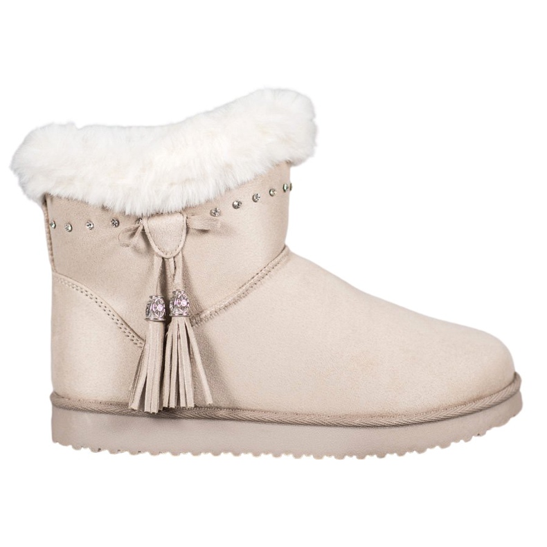 SHELOVET Mukluki Kristályokkal barna