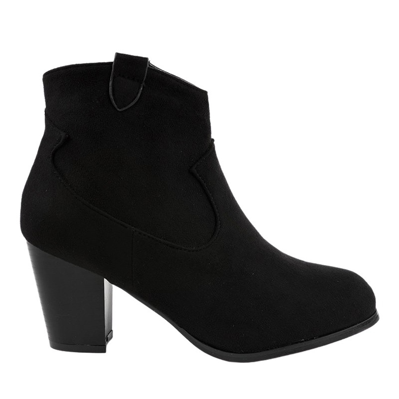 Fekete velúr bokacsizma az F166-5 oszlopon