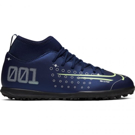 Nike Mercurial Superfly 7 Club Mds Tf Jr BQ5416-401 futballcipő sötétkék kék és sötétkék