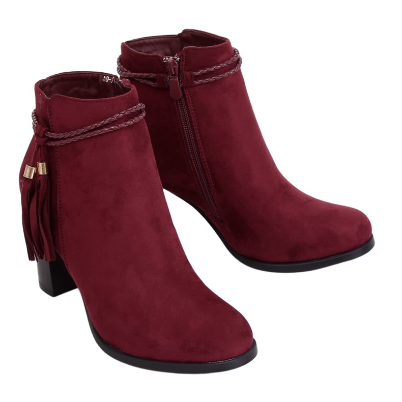 Magas sarkú bordó csizma VQ-31 Winered piros