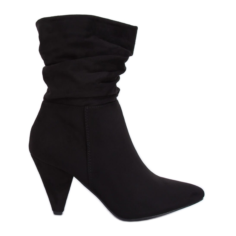 Fekete magas sarkú csizma F027 Fekete