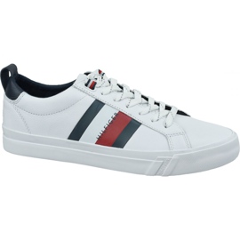 Cipő Tommy Hilfiger Flag Detail Leather Sneaker M FM0FM02576-YBR fehér
