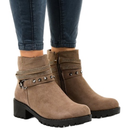 Zöld velúr magas sarkú csizma L3058-29 sokszínű Zöld velúr magas sarkú csizma L3058-29 sokszínű