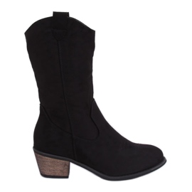 Fekete CM-9M1-1 Fekete cowboy csizma