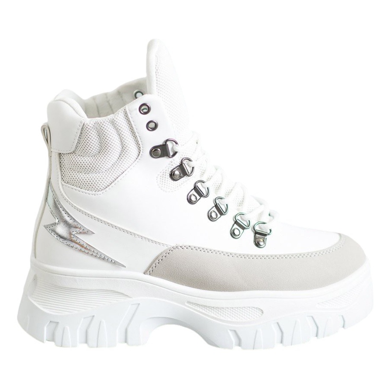 Seastar Divatos fűzős csizma fehér