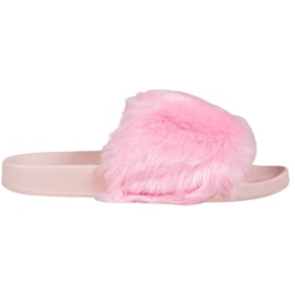 Bona Papucs szőrmével rózsaszín