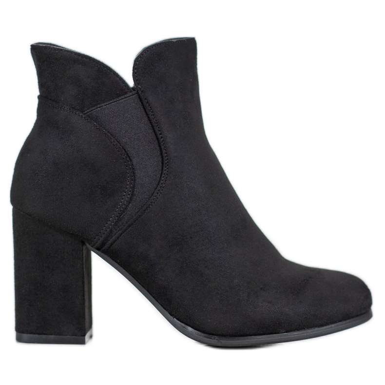 Marquiz Csúsztatható velúr csizma fekete