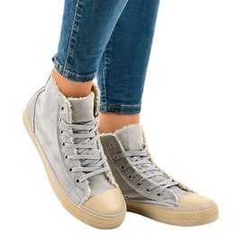 Szürke szigetelésű cipők T-040