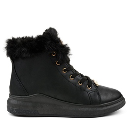 Fekete szigetelésű cipők TL135-1