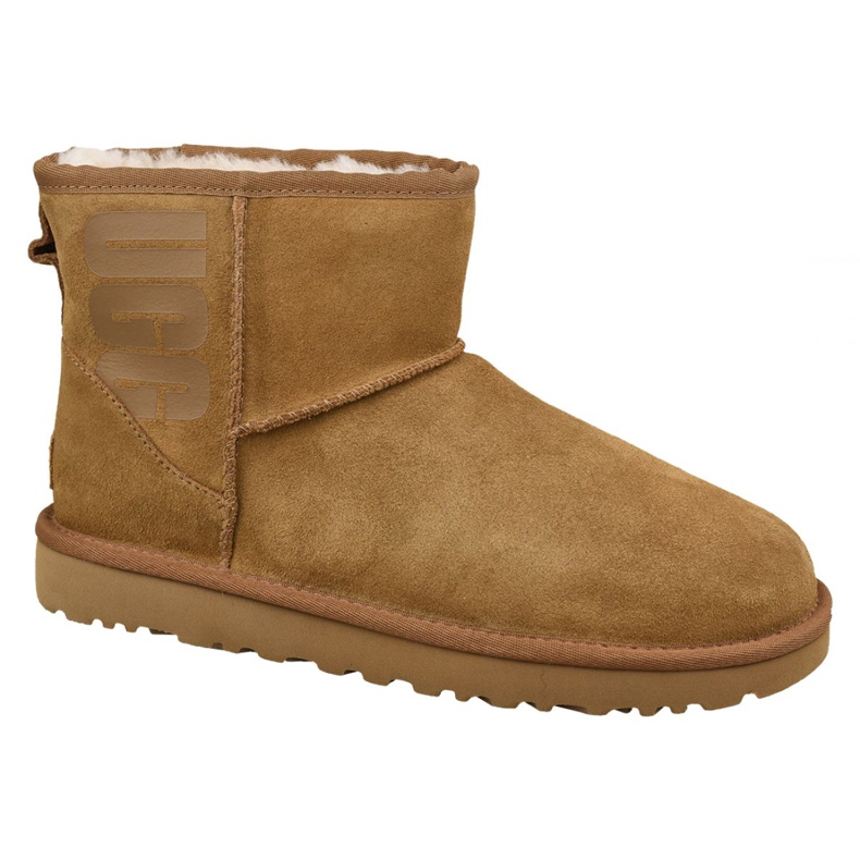 Cipő Ugg Classic Mini Ugg Rubber Logo W 1108231-CHE barna