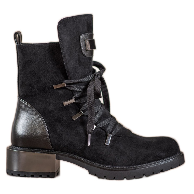 Goodin Fűzős csizma fekete