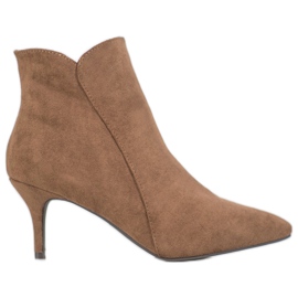 Kylie Velúr csizma Magas sarkú barna