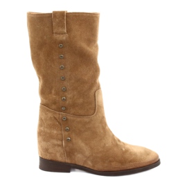 Velúr ékcsizma Badura 9441 barna