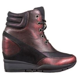 Sergio Leone Burgundi cipők piros