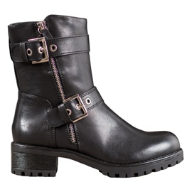 SHELOVET Díszes cipzárral dolgozók fekete