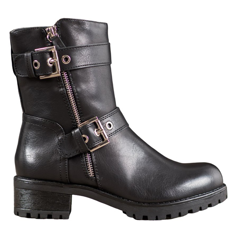 SHELOVET Díszes cipzárral dolgozók fekete