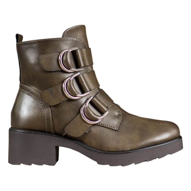 Queentina Olajbogyó csizma a platformon zöld Queentina Olajbogyó csizma a platformon zöld