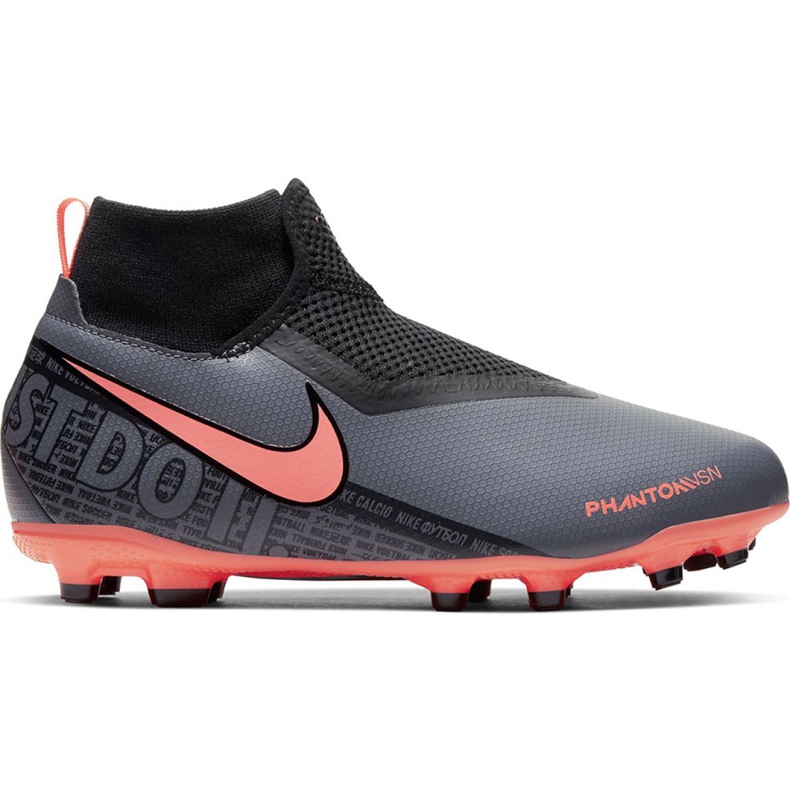 Nike Phantom Vsn Academy Df FG / MG Jr AO3287 080 futballcipő sokszínű fekete Nike Phantom Vsn Academy Df FG / MG Jr AO3287 080 futballcipő sokszínű fekete