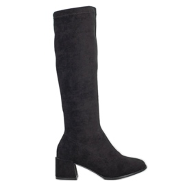 Filippo Velúr csizma egy oszlopon fekete