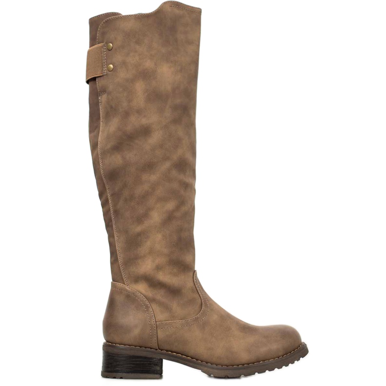 Super Me Eco bőr csizma barna