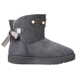 SHELOVET Mukluki Gyöngyökkel szürke