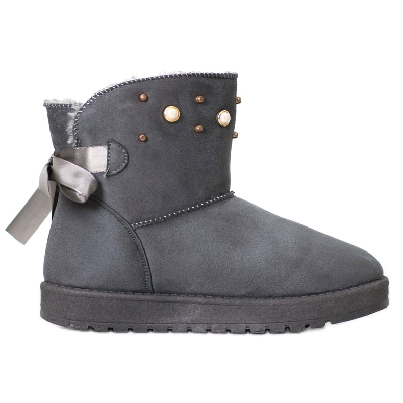 SHELOVET Mukluki Gyöngyökkel szürke