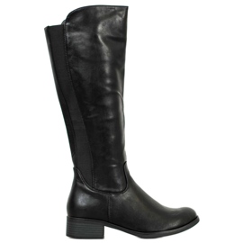 Super Me Klasszikus csizma rugalmas szalaggal fekete